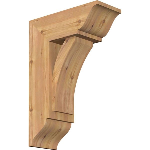 Ekena Millwork Thorton Traditional Smooth Bracket w/ Offset Brace, Western Red Cedar, 7 1/2"W x 18"D x 26"H BKT0806X18X26THR01SWR - main